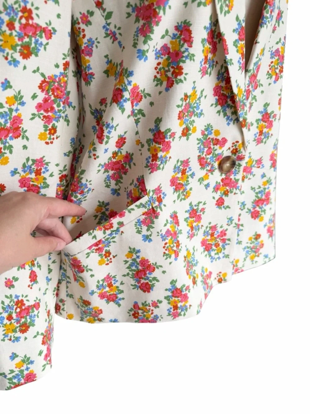 Sezane Gracie Jacket Jardin Secret Floral Size 6 NWT
